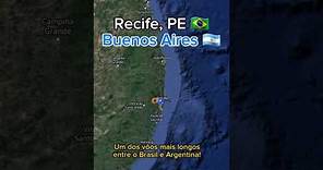 Recife - Buenos Aires 🇦🇷 ✈️🇧🇷 Um dos vôos diretos do mais longos entre o Brasil e a Argentina