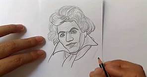 Cómo dibujar a Ludwig van Beethoven
