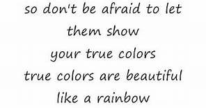 Cyndi Lauper True Colours Lyrics