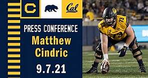 Cal Football: Matthew Cindric Press Conference (9.7.21)