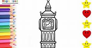 Como dibujar el BIG BEN EN LONDRES | dibujos para niños 💓⭐ How to draw BIG BEN IN LONDON | kids