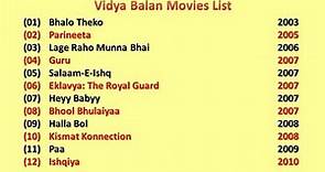 Vidya Balan Movies List