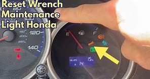 How to fix Wrench Maintenance Light on Honda
