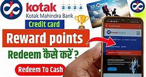 kotak mahindra bank credit card reward points redemption|kotak reward points to cash| reward points