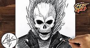 How to Draw Ghost Rider | Drawing Tutorial (step by step)