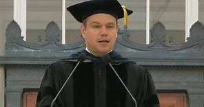 Matt Damon's full commencement address at MIT