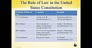 SS.7.C.1.9 Highlights: The Rule of Law