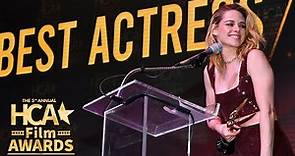 Kristen Stewart wins Best Actress at the 5th Annual HCA Film Awards (2022)