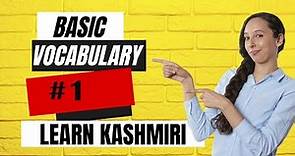 Beginners vocabulary in Kashmiri-1