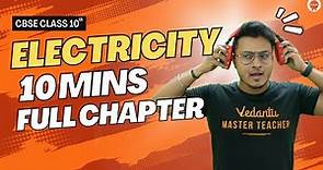 Electricity All Definitions, Derivations & Formulas in 10 mins | CBSE Class 10 Physics Chapter 12