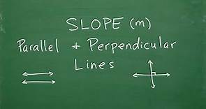 Understand Slope - Parallel and Perpendicular Lines