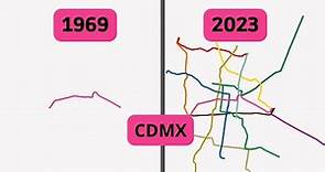 EVOLUCION DEL METRO DE CIUDAD DE MEXICO | EVOLUTION OF THE MEXICO CITY METRO (1969-2023) ANIMATION