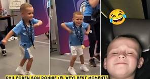 😂 Phil Foden Son Ronnie (El Wey) Best Moments During Champions League Celebrations