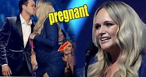 I'm pregnant Miranda Lambert happy to announce the good news on the CMT Red Carpet