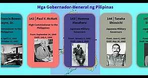 Mga Gobernador-Heneral ng Pilipinas (During Colonial Period)