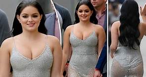 Ariel Winter stuns in gold dress for Modern Family event