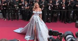 The stunning model Elsa Hosk on the red carpet in Cannes
