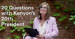 20 Questions with Kenyon's 20th President