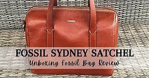 Fossil Sydney Satchel Bag Review | Medium Brown Sydney Satchel Fossil Unboxing