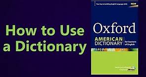 How to Use a Dictionary