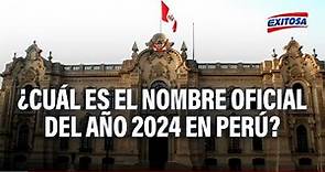 🔴🔵Gobierno dio a conocer el nombre oficial del año 2024 en el Perú