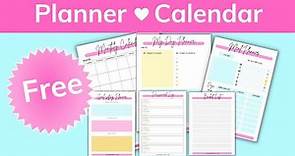 Free Printable Planner and Calendar Bundle!!! Freebies | Printables