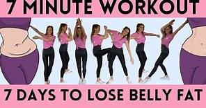 7 DAY CHALLENGE 7 MINUTE WORKOUT TO LOSE BELLY FAT - HOME WORKOUT TO LOSE INCHES Lucy Wyndham-Read