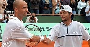 Andre Agassi vs Sebastien Grosjean 2001 Roland Garros QF Highlights