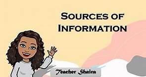 Sources of Information English 6 Week 6 (MELC-Based)
