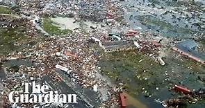 Hurricane Dorian: aerial footage shows Bahamas destruction
