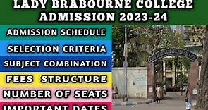 Lady Brabourne College 2023 || Calcutta University College Admission 2023 ||