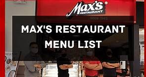 Max’s Restaurant Menu Prices Philippines 2024 [Updated] — All About Philippines Menu