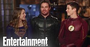 CW Superheroes Crossover: Behind The Scenes | Cover Shoot | Entertainment Weekly