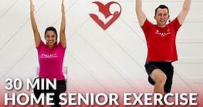 30 Min Home Exercise for Seniors, Elderly, & Older People - Seated Chair Exercise Senior Workout