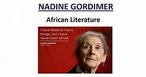 Nadine Gordimer: African Literature | Biography | Major Works | NET | SET