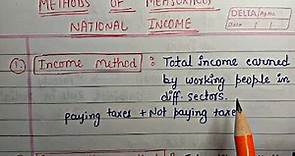 Methods of measuring National Income|| Income, Product & Consumption Method||Lecture 7||An aspirant!