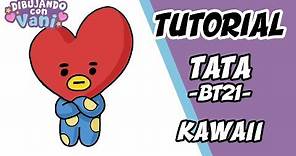 COMO DIBUJAR TATA BT21 KAWAII - IMAGENES PARA DIBUJAR - DIBUJOS FACILES - how to draw tata bt21