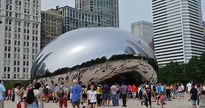 Escultura Cloud Gate,conocida como El frijol, Parque Millennium, Chicago