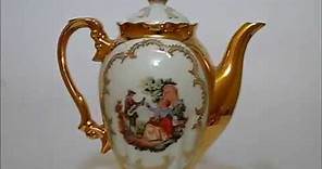BAVARIA vintage golden porcelain tea set