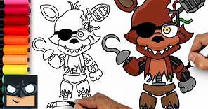 How To Draw Withered Foxy | Five Nights at Freddy's