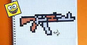 Cómo dibujar un AK-47 paso a paso en pixel art