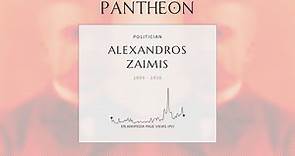 Alexandros Zaimis Biography - Prime Minister of Greece