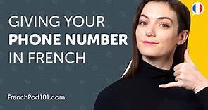 Learn How to Give Your Phone Number in French | Can Do #4