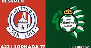 Resumen y Goles | San Luis vs Santos | Liga BBVA MX | Apertura 2023 - Jornada 17