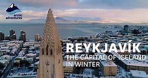 Reykjavík, the capital of Iceland in winter