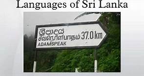 Languages of Sri Lanka