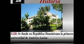 28 de octubre de 1538, Se funda en República Dominicana la primera Universidad de América Latina