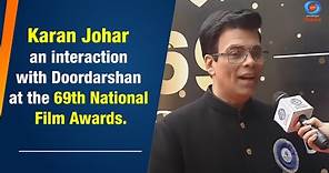 Karan Johar an interaction with Doordarshan at the 69th National Film Awards.
