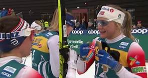 Maiken Caspersen Falla victorious in Trondheim - Cross-Country Skiing video - Eurosport