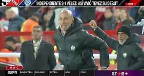 El debut de Carlos Tevez como entrenador de Independiente